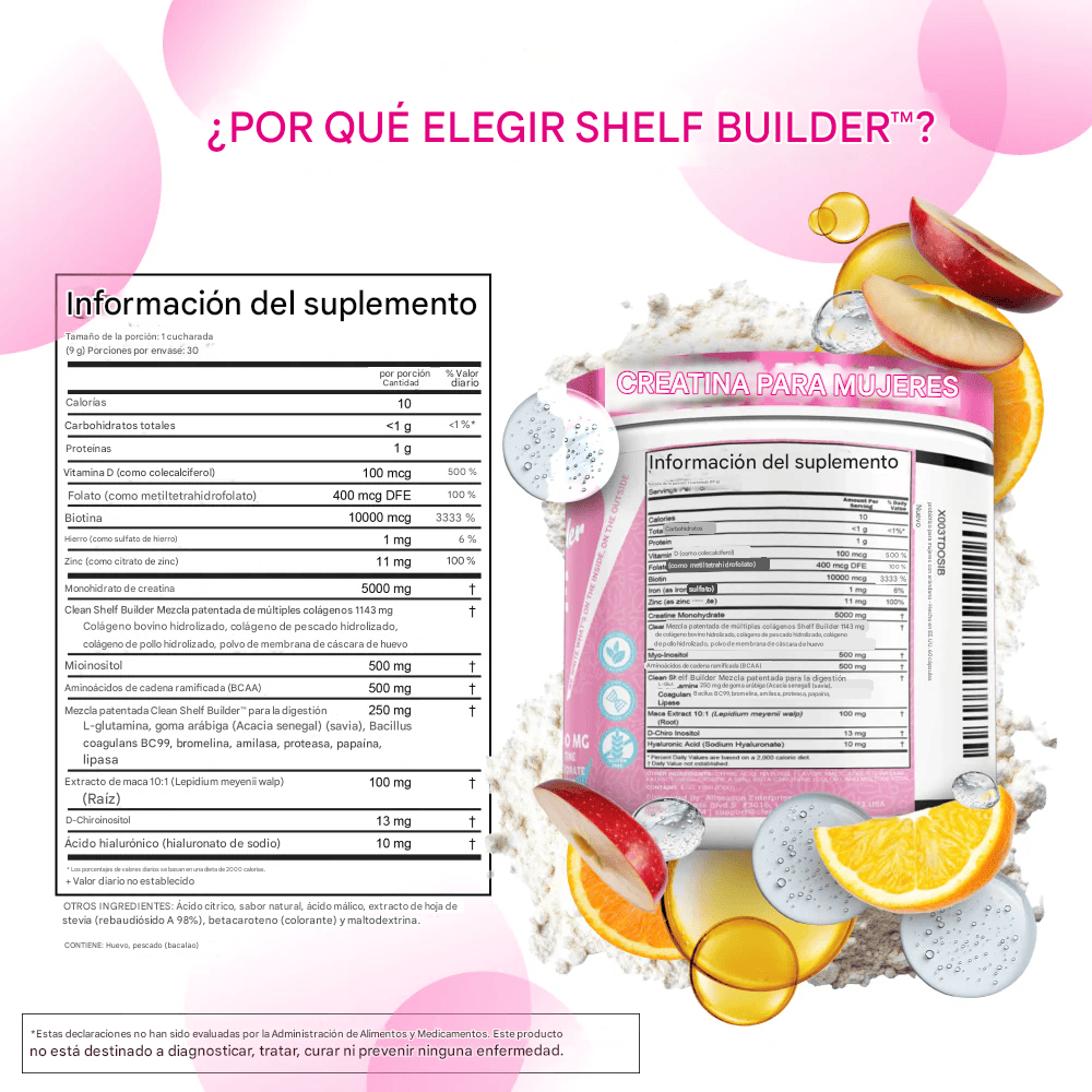 La formula diseñada para el cuerpo femenino - Creatine Shelf Builder