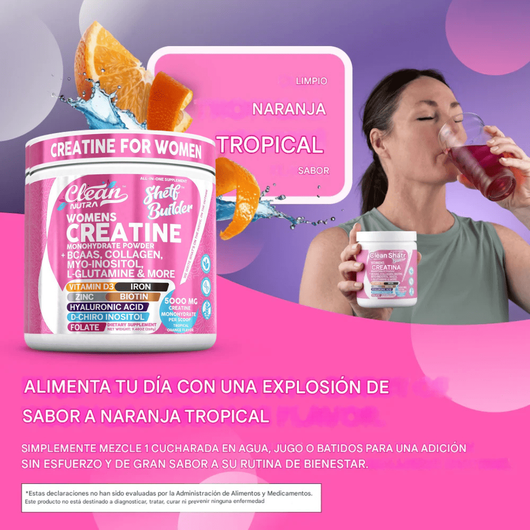 La formula diseñada para el cuerpo femenino - Creatine Shelf Builder