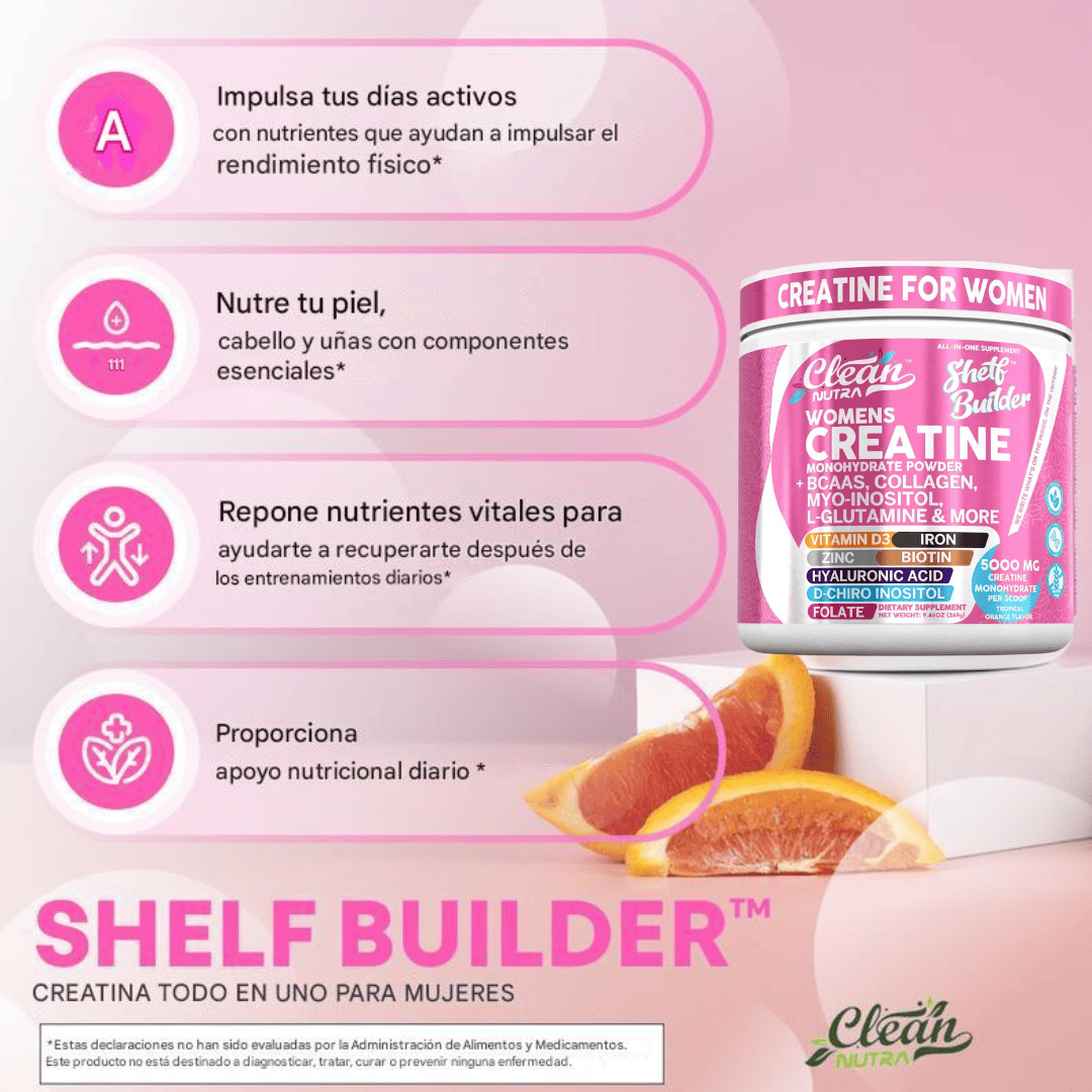 La formula diseñada para el cuerpo femenino - Creatine Shelf Builder