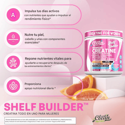 La formula diseñada para el cuerpo femenino - Creatine Shelf Builder
