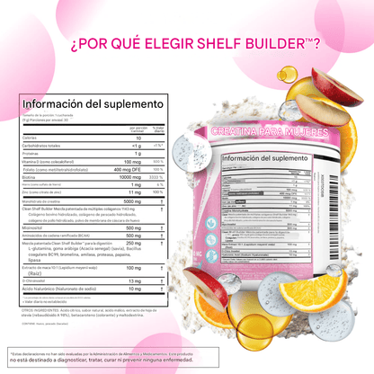 La formula diseñada para el cuerpo femenino - Creatine Shelf Builder
