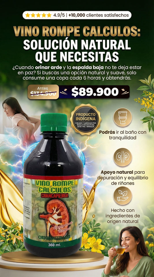 Una preparación ancestral para acompañar el cuidado renal y urinario - vino rompe calculos